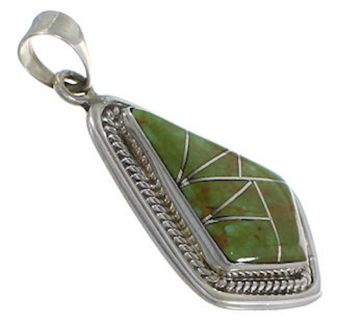 Sterling Silver And Turquoise Southwestern Jewelry Pendant EX29593